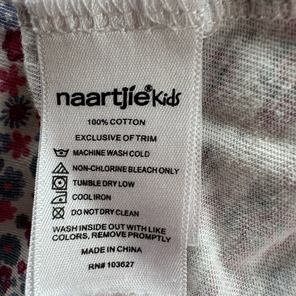 Naartjie  Girls Floral Long Sleeve Tunic Top Size 7 - Picture 6 of 7